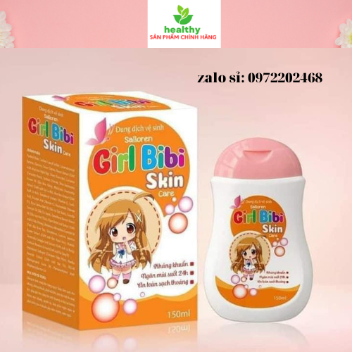 Dung Dịch Vệ Sinh Bé Gái - Girl Bibi Skin Care  -  Tonic Pharma  - Kháng Khuẩn, Ngăn mùi, An Toàn Sạch Thoáng -  150ml