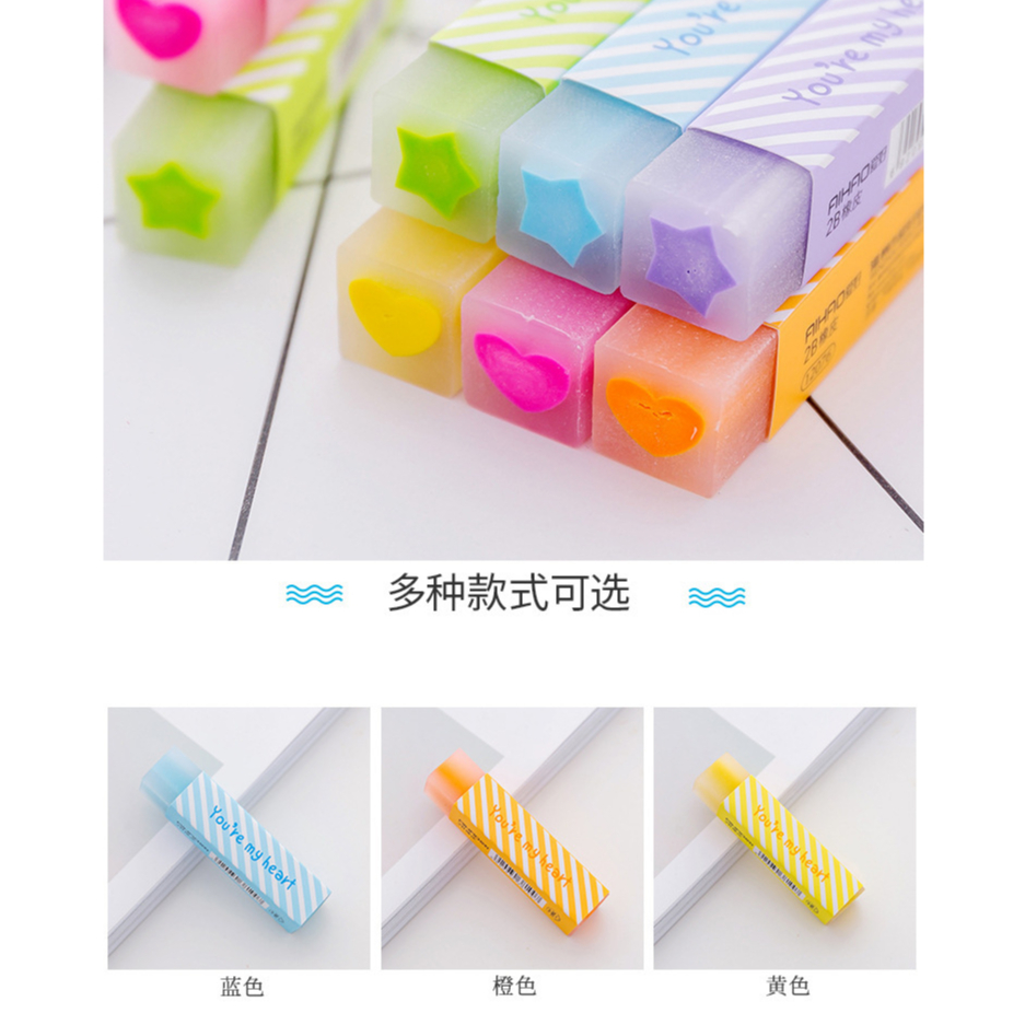 Gôm / Tẩy bút chì hình sao trái tim dễ thương, dụng cụ học tập E1430