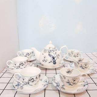 Bộ tách trà sứ xương Bone Porcelain 1465915 - Có hộp quà tặng quai xách