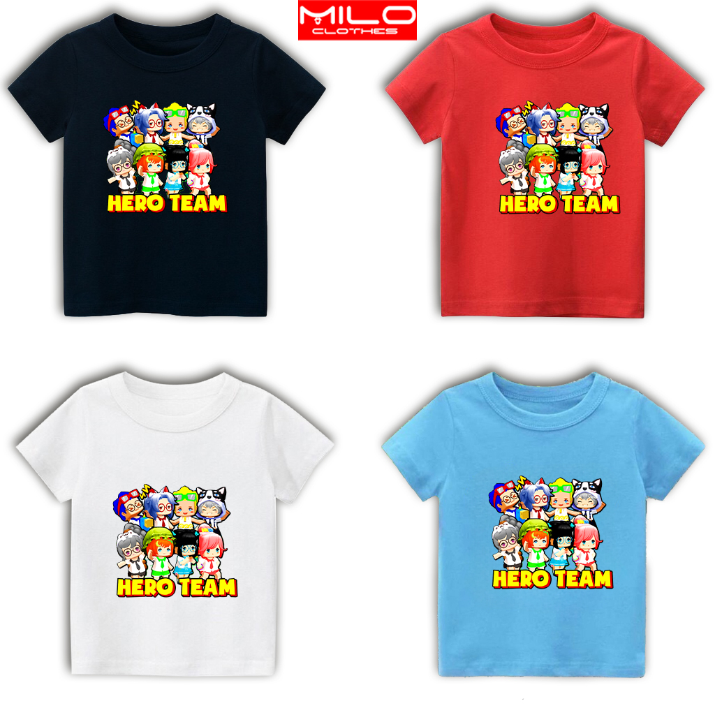 Áo phông trẻ em in hình 𝐇𝐄𝐑𝐎 𝐓𝐄𝐀𝐌 - Có size Trẻ Em | Áo nhiều màu