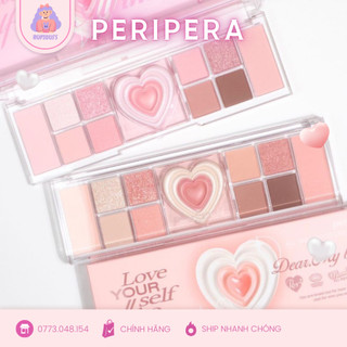 Bảng phấn mắt, má hồng, highlight peripera all take mood like palette