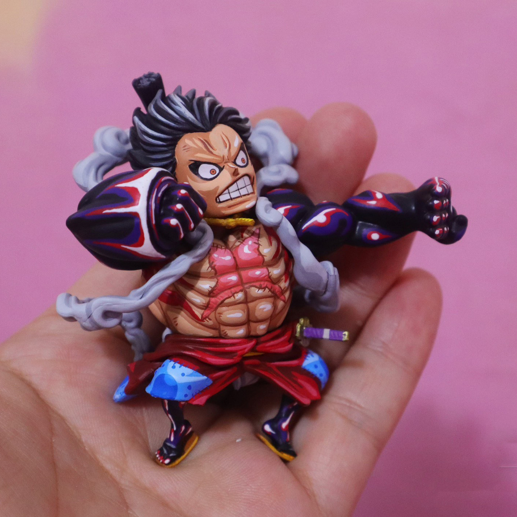 Mô hình chibi luffy gear 4 zoro nami - one piece ( tặng ô tô )