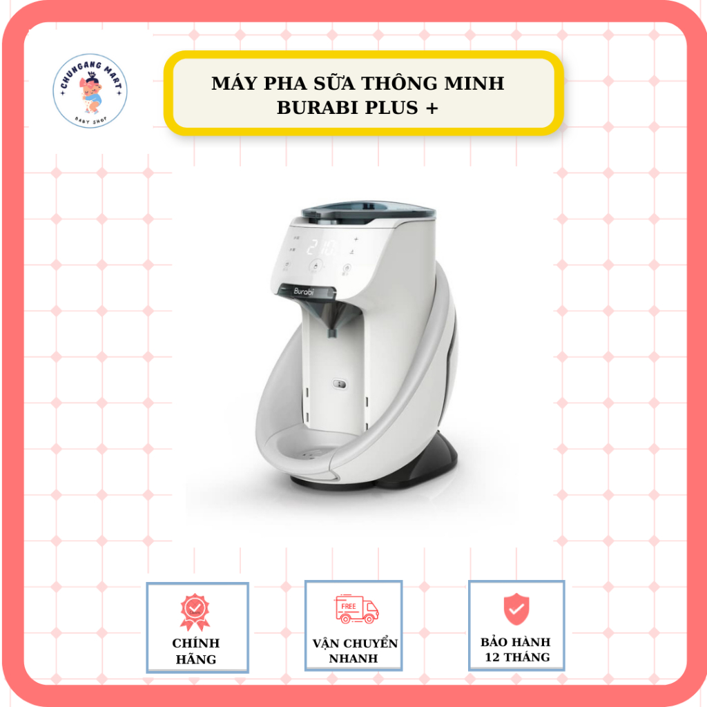 - Máy Pha Sữa Thông Minh BURABI PLUS  – Pha được 35- 70 độ
