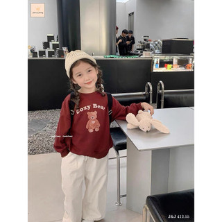 Bd2351 bộ mls in gấu cozy bear quần ống xuông