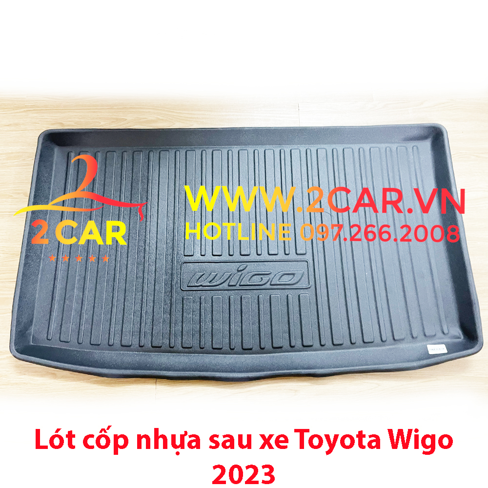 Lót cốp xe Toyota Wigo 2023-2024 nhựa dẻo cao cấp, không mùi không thấm nước