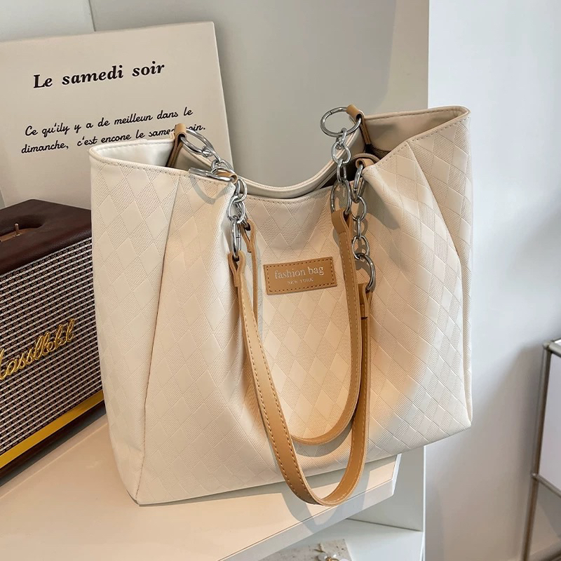 Túi Công Sở Túi Xách Nữ Túi Tote Kẻ Caro Đựng Vừa A4, Laptop Đi Chơi Đi Làm QG Store