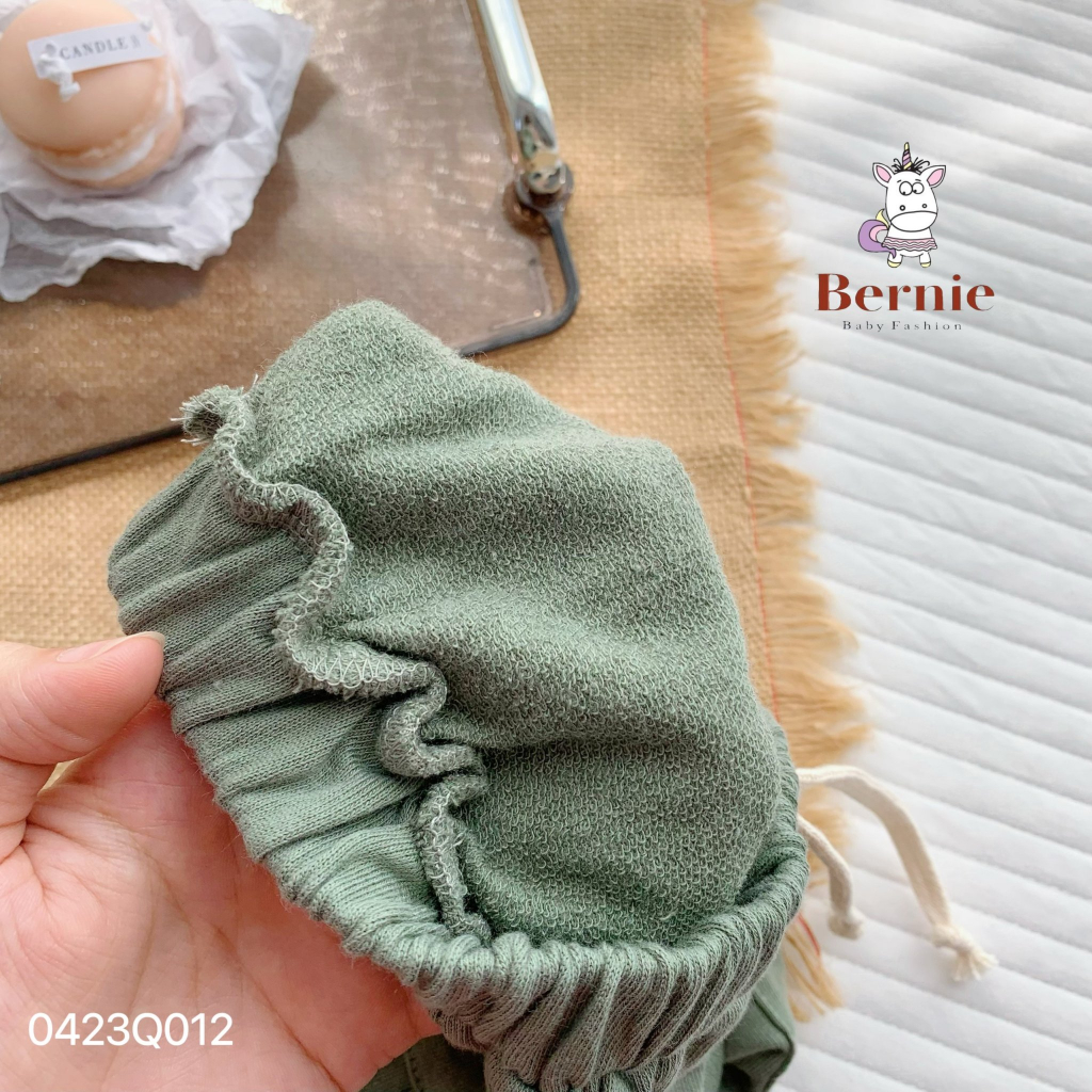 Quần dài da cá túi hộp cho bé trai, quần thu đông da cá phối túi cá tính cho bé