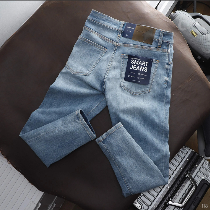 Quần jean nam Smart Jeans ICONDENIM Form Smart Fit co giãn phục hồi form dáng - QJID0118
