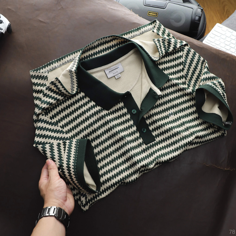 Áo thun nam Polo ICONDENIM Pattern chất cá sấu dày dặn hạn chế nhăn co giãn tốt - PLID0078