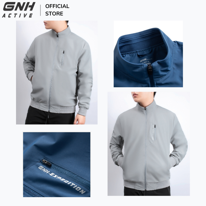 Áo Khoác Bomber Nam GNH Active Vải Gió Chống Bám Bụi Thiết Kế Basic Trẻ Trung Lịch Lãm | GNH ABB23033