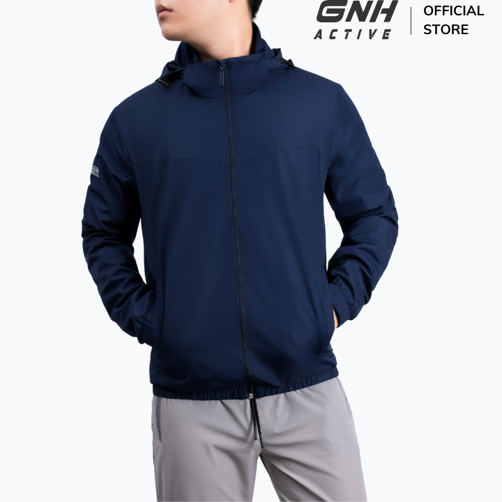 Áo Gió Nam GNH Active Cao Cấp Chống Nắng Chống Nước Cản Gió Giữ Ấm Tốt Có Mũ Tháo Rời | GNH AKG23034
