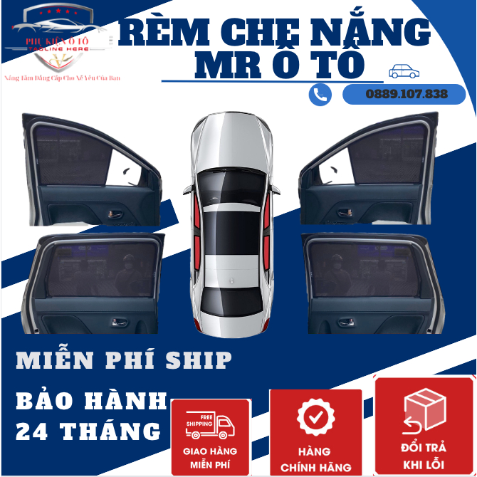 Rèm Che Nắng Loại 1 MR Ô TÔ 🍀 FREE SHIP🍀  Bộ 4 Tấm 4 Cánh Cửa Cho Các Dòng Xe. Bảo Hành 24 Tháng