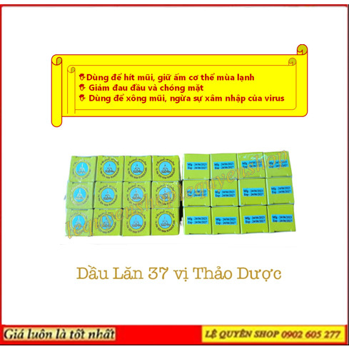 Dầu Lăn 37  Vị  Thái Lan 8ml