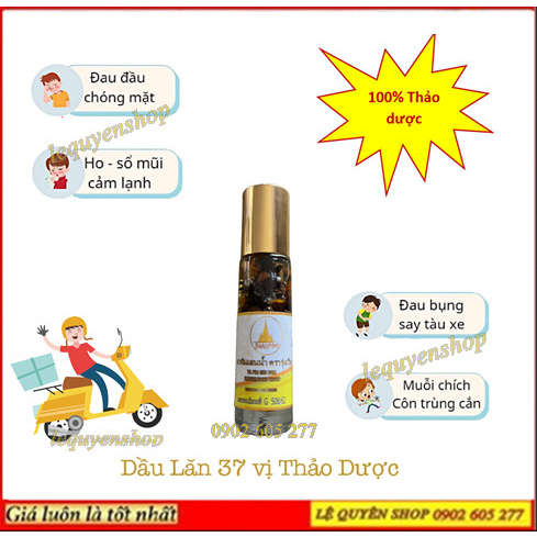Dầu Lăn 37  Vị  Thái Lan 8ml