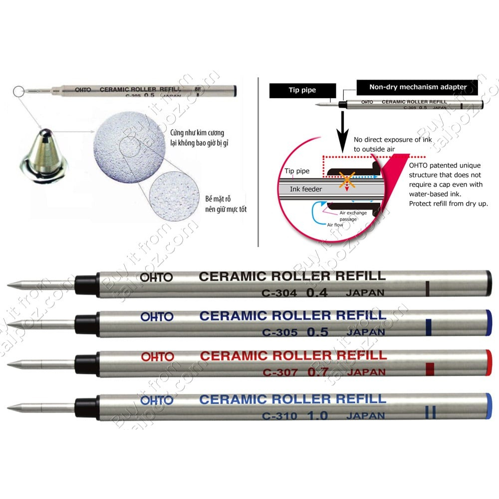 - RUỘT BÚT BI THAY THẾ BÚT OHTO