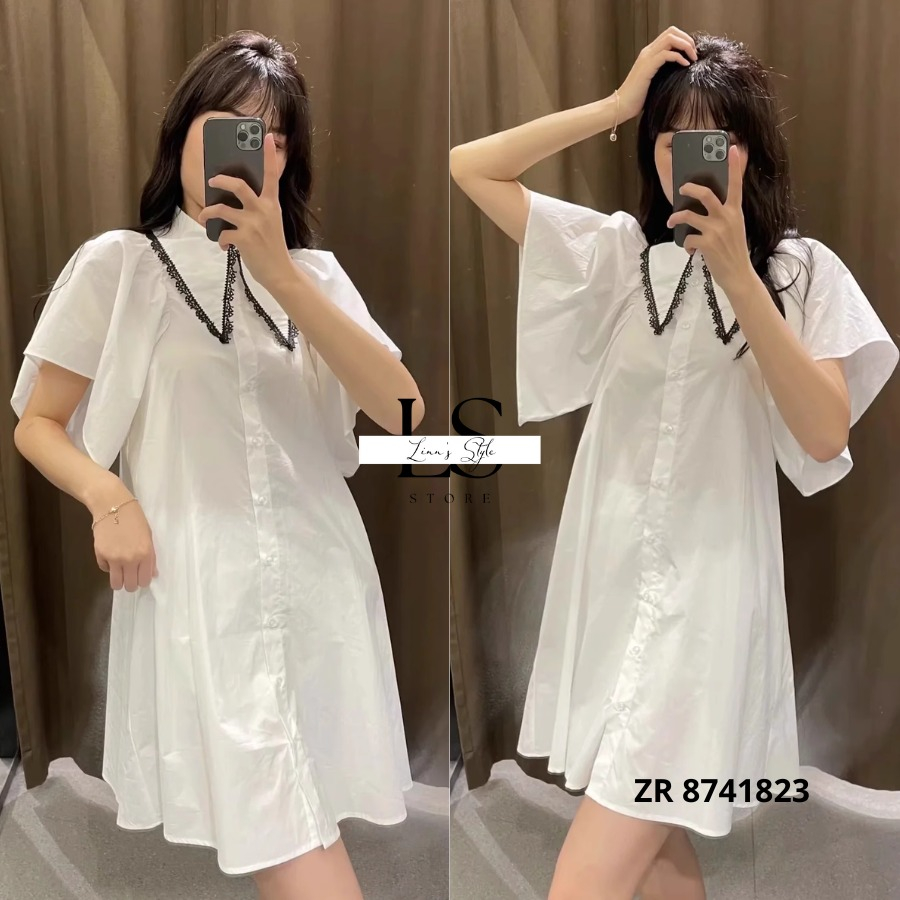 Váy sơ mi Z.R tiểu thư thanh lịch | Order
