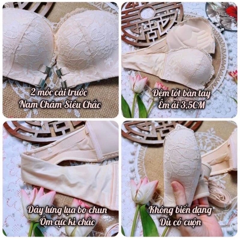 Áo lót không dây chống tụt cài trước M93