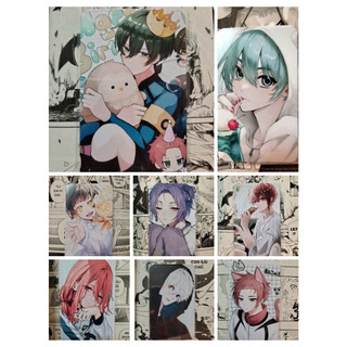 Card artist Anime Blue Lock char Bachira, Nagi,Rin, Sae...