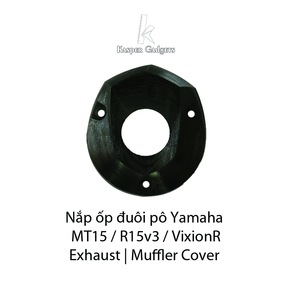 Nắp ốp đuôi pô Yamaha MT15, Vixion R, R15v3 Exhaust end cover / Muffler end cover