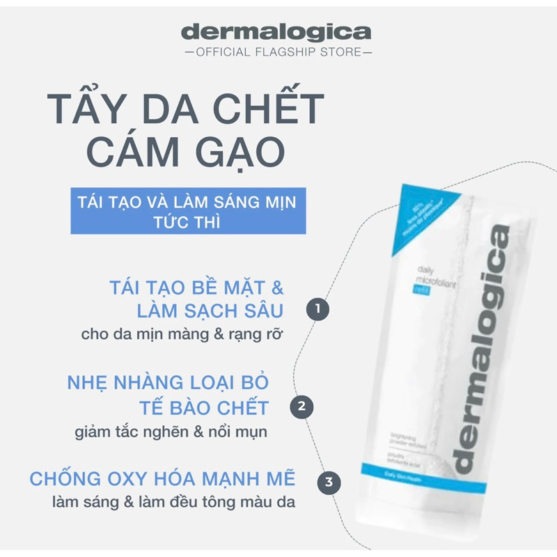 Tẩy Da Chết Dermalogica Daily Microfoliant Bột Cám Gạo Gói 74Gr Refill