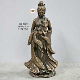 Cửu vỹ hồ linh tiên - hồ ly - cáo chín đuôi bằng đồng phong thủy