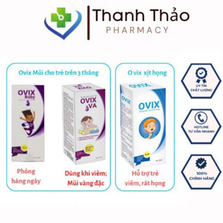 Xịt mũi Ovix VA/ Ovix baby mới 20ml  hỗ trợ giảm viêm mũi, làm sạch chất nhầy