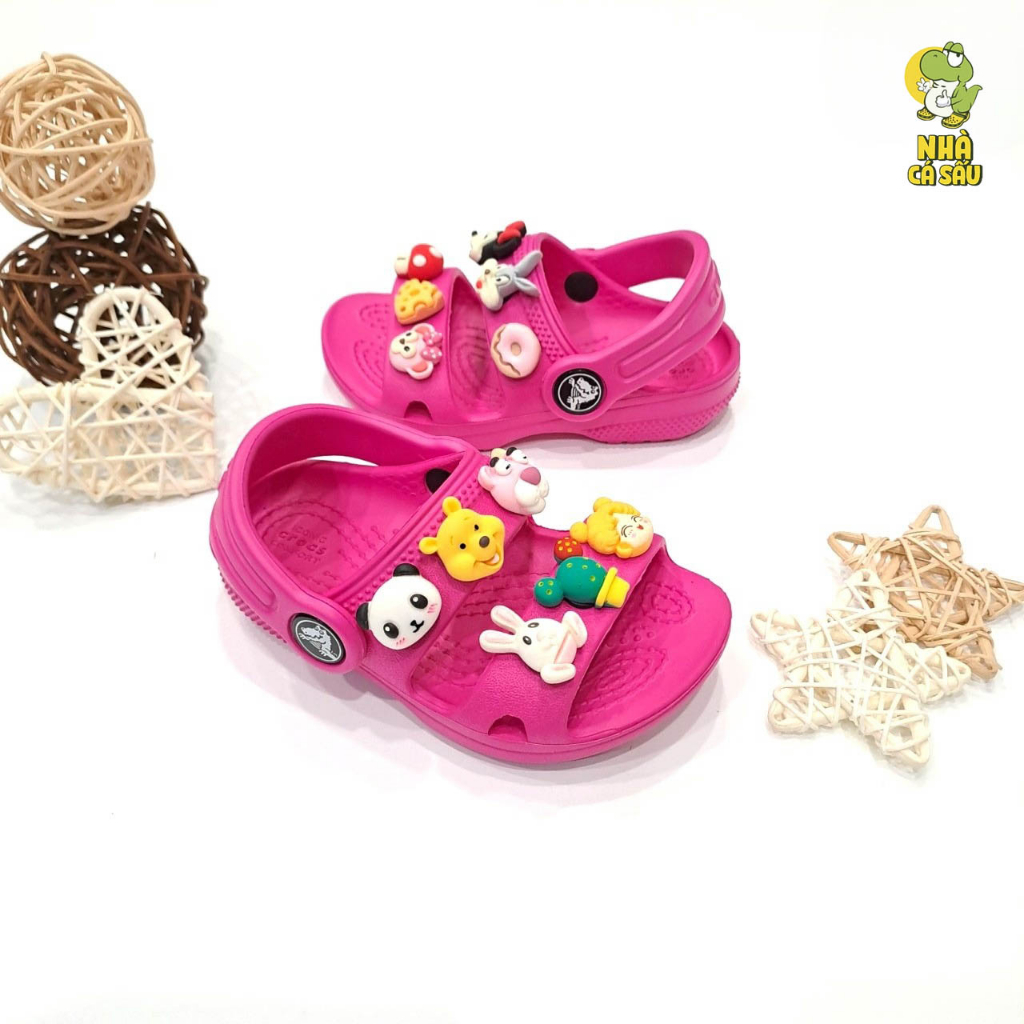 Sandal crocs classic trẻ em cao cấp giá rẻ, xăng đan crocs cho bé trai bé gái chính hãng tặng kèm jibbitz - Crocs house