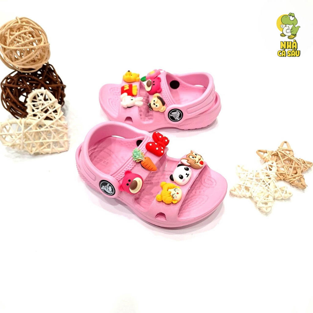Sandal crocs classic trẻ em cao cấp giá rẻ, xăng đan crocs cho bé trai bé gái chính hãng tặng kèm jibbitz - Crocs house