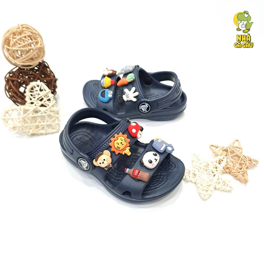 Sandal crocs classic trẻ em cao cấp giá rẻ, xăng đan crocs cho bé trai bé gái chính hãng tặng kèm jibbitz - Crocs house