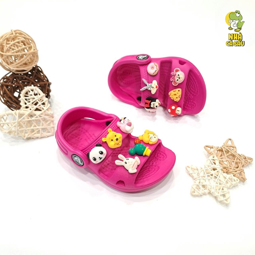 Sandal crocs classic trẻ em cao cấp giá rẻ, xăng đan crocs cho bé trai bé gái chính hãng tặng kèm jibbitz - Crocs house