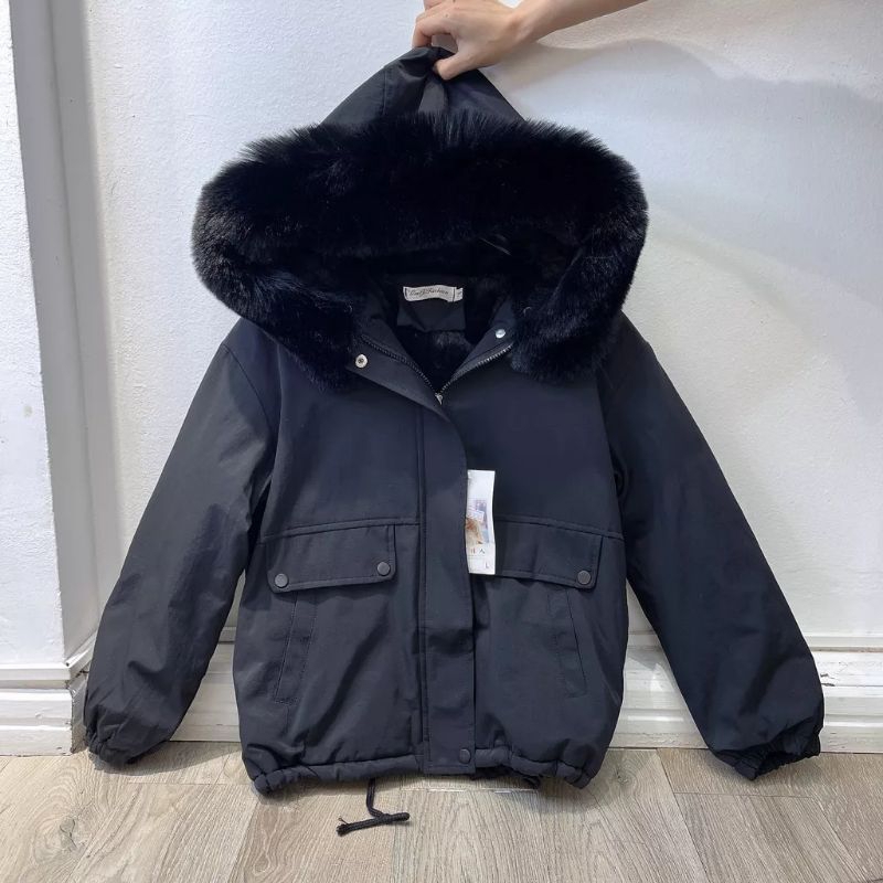 Áo parka kaki ướt