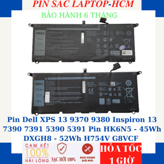 Pin laptop Dell XPS 13 9370 9380 Inspiron 13 7390 7391 5390 5391 Pin HK6N5 - 45Wh DXGH8 - 52Wh H754V G8VCF