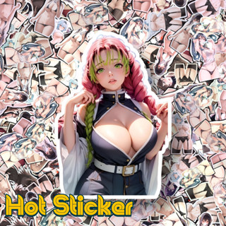 Set 50 Nhãn Dán Sexy Girl Anime Waifu Sticker Chống Thấm Nước Dán Mũ Bảo Hiểm, Laptop, Điện Thoại, Guitar