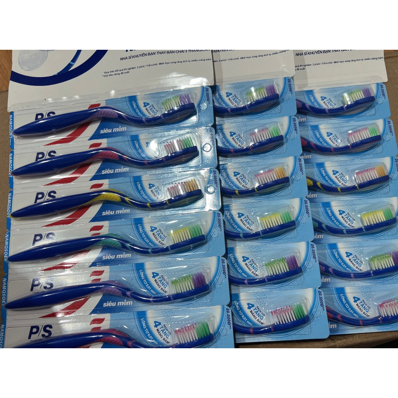 Vỉ 6 cái bàn chải đánh răng P/S NAMQSOET loại mới đầu lông mềm mại