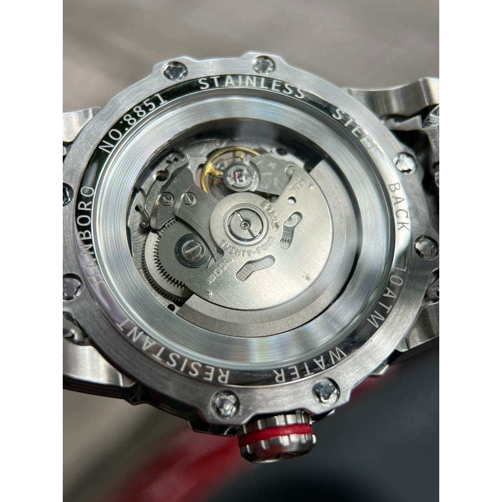 Đồng Hồ Nam Chính Hãng Hanboro 8851 Dây Thép, Size 46mm