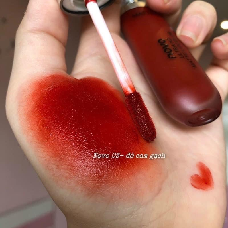 Son Novo Đỏ Nâu Dạng Lỏng Màu Sắc Thời Trang Nội Địa Trung