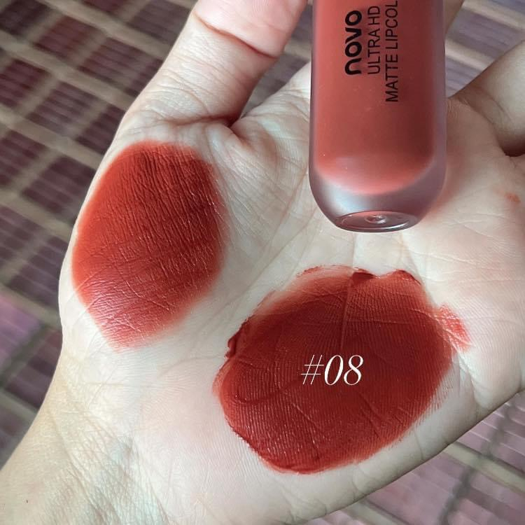 Son Novo Đỏ Nâu Dạng Lỏng Màu Sắc Thời Trang Nội Địa Trung