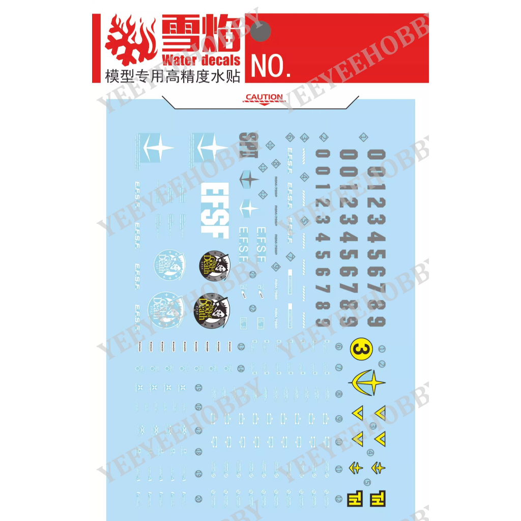 DECAL MÔ HÌNH XUEYAN - MG-119 - DECAL NƯỚC PHẢN QUANG CHO MÔ HÌNH MG 1/100 RGM-79SP GM SNIPER II