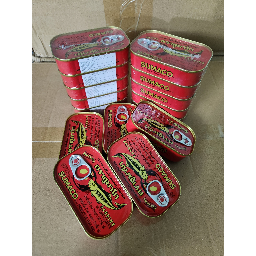 Cá Mòi Sốt Cà Chua đóng hộp Sumaco sardines 125gr💥phiên bản Giàu CANXI bổ dưỡng, thơm ngon đậm đà