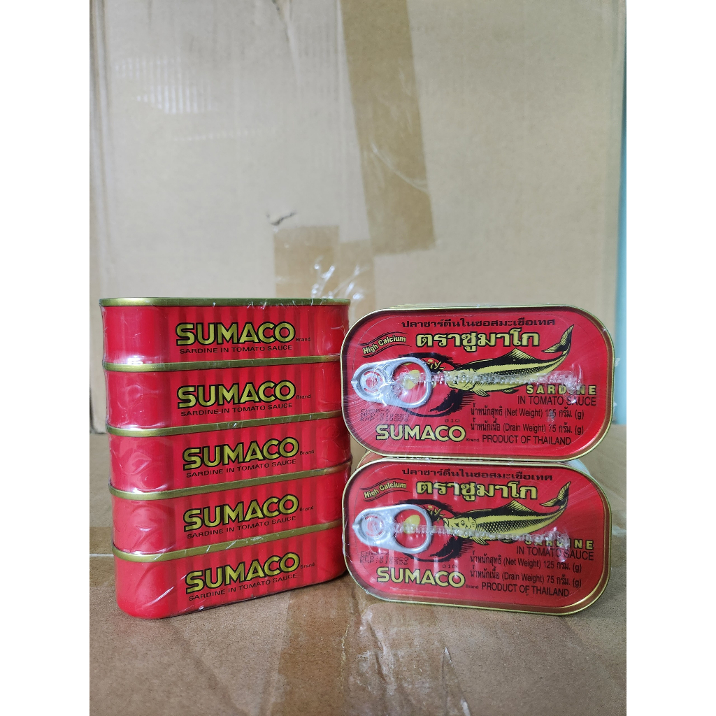 Cá Mòi Sốt Cà Chua đóng hộp Sumaco sardines 125gr💥phiên bản Giàu CANXI bổ dưỡng, thơm ngon đậm đà