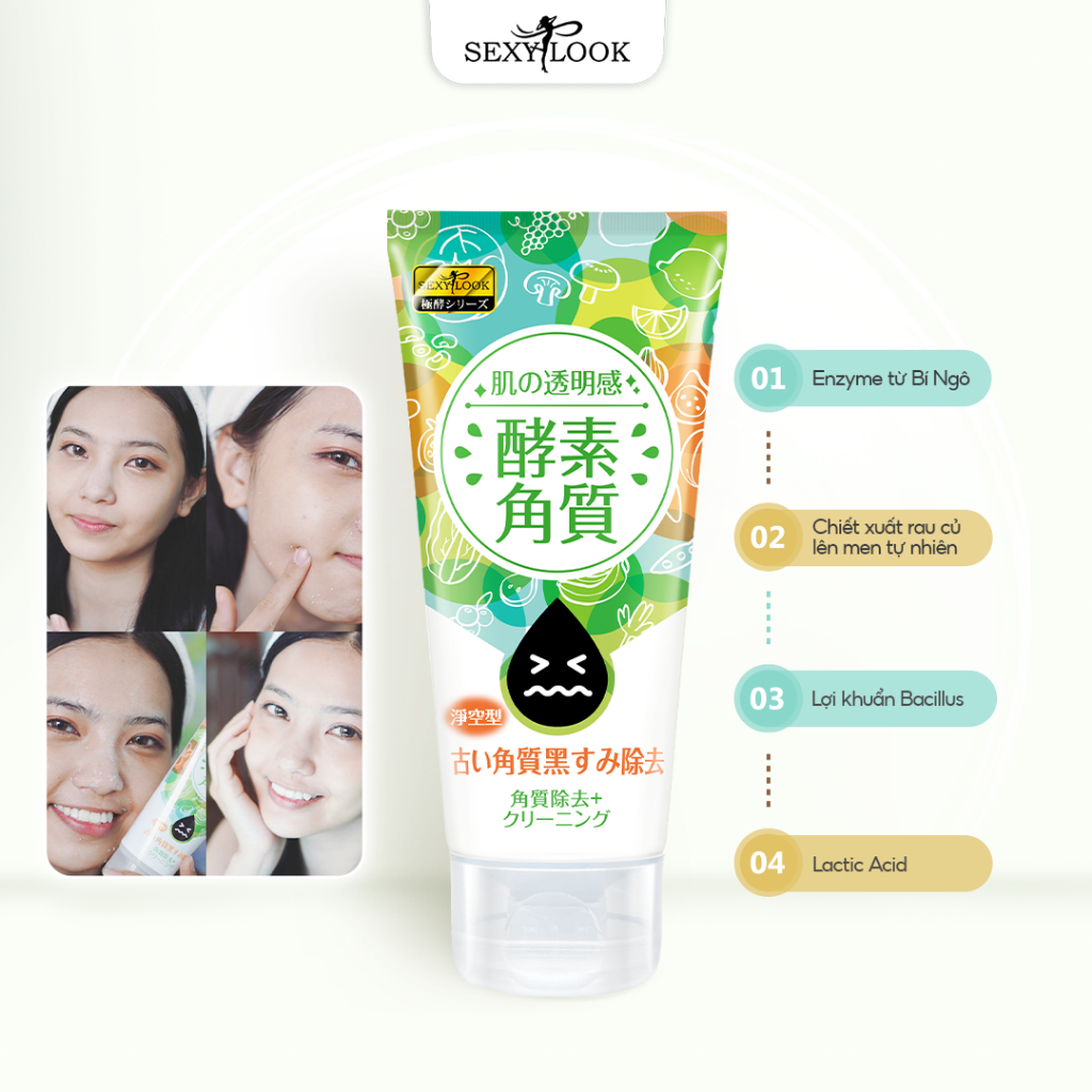 Gel Tẩy Tế Bào Chết SEXYLOOK Lên Men Tự Nhiên 120g