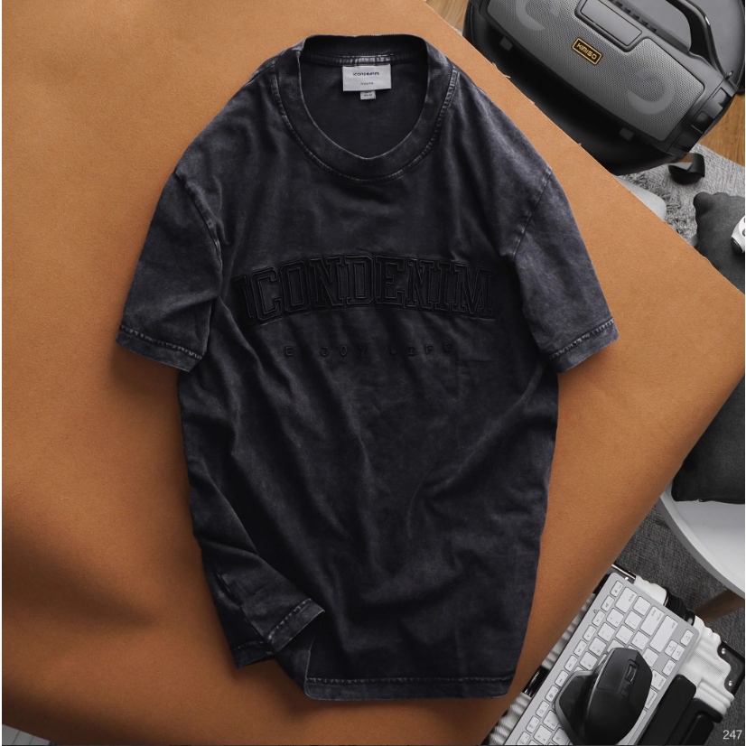 Áo thun nam ICONDENIM Enjoy Life chất Premium Cotton cao cấp dày dặn - ATID0247