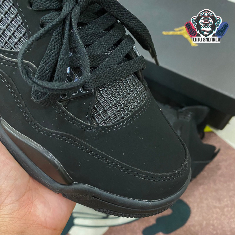 Giày sneaker nam nữ Jordan 4 Black Cat phiên bản 11 giày tăng chiều cao JD4 đen full bản đẹp