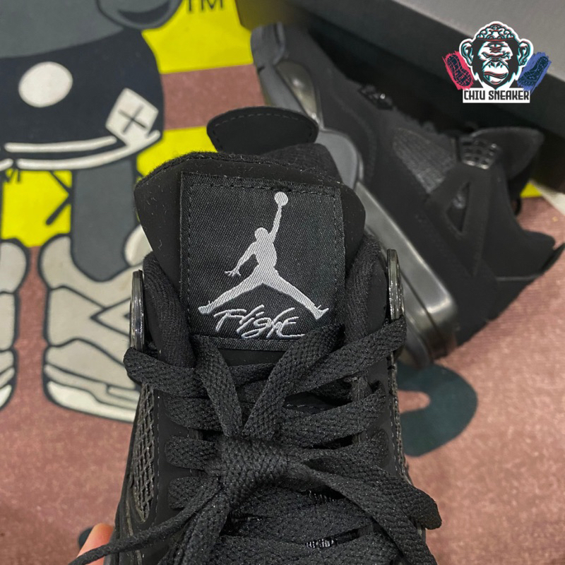 Giày sneaker nam nữ Jordan 4 Black Cat phiên bản 11 giày tăng chiều cao JD4 đen full bản đẹp