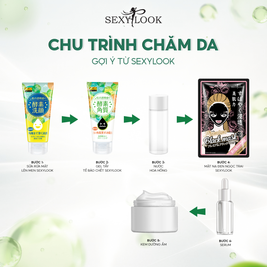 Combo 2 hộp Mặt Nạ Đen SEXYLOOK Ngọc Trai Dưỡng Trắng Chuyên Sâu (10 Miếng x 28 ml)