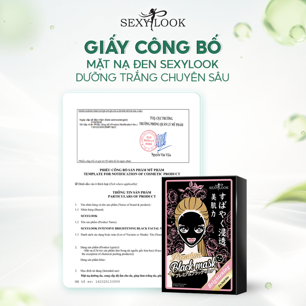 Combo 2 hộp Mặt Nạ Đen SEXYLOOK Ngọc Trai Dưỡng Trắng Chuyên Sâu