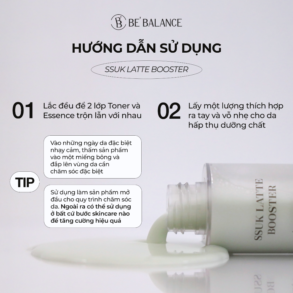 [Sản phẩm mới] Nước Thần Cho Làn Da Thiếu Sức Sống SSUK LATTE BOSSTER Be'Balance (120ML) giúp dịu da, trắng khỏe đều màu