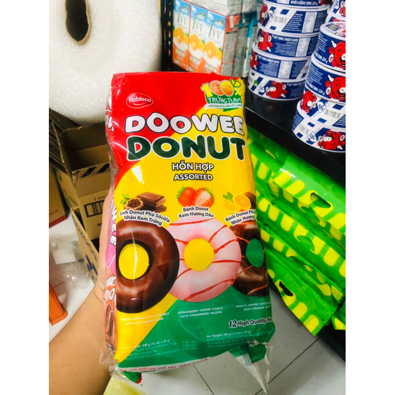 Bánh Doowee Donut.bịch 12 cái 348g