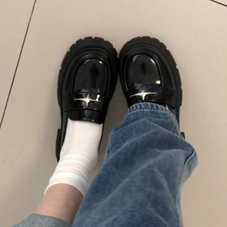Giày loafer nữ KICHI giày lười LOẠI 1 đế cao 5cm hình ánh sáng phong cách oxford giày lolita ulzzang dễ mix đồ 234