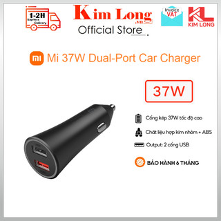 Tẩu sạc ô tô Xiaomi Mi Car Charger Pro 2 ngõ Usb 37W - Hàng Chính hãng